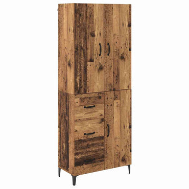 vidaXL Buffet haut mural en bois de récupération 69,5 x 34 x 180 cm, bois d'ingénierie