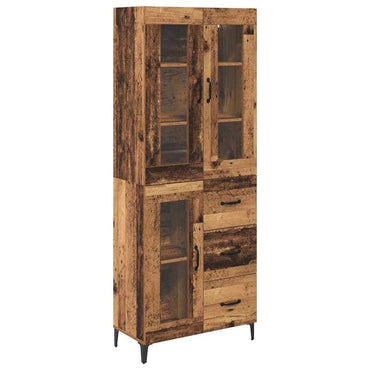 vidaXL Buffet haut mural en bois de récupération 69,5 x 34 x 180 cm, bois d'ingénierie