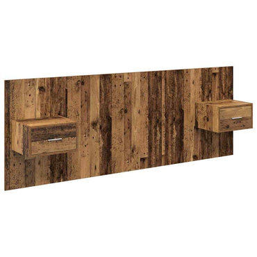 vidaXL Kopfteil mit Schrank mit Schubladen 3 pcs Altholz Holzwerkstoff