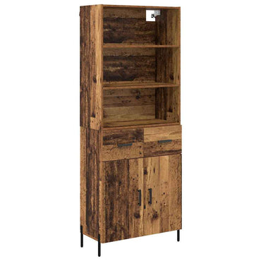 vidaXL Meuble haut en bois de récupération 69,5 x 32,5 x 180 cm, bois d'ingénierie