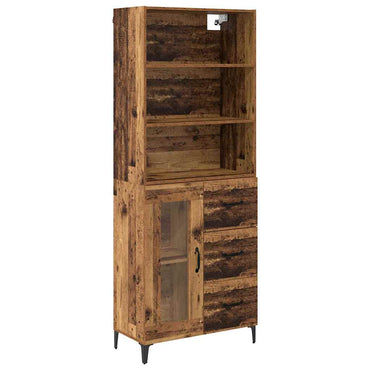 vidaXL Highboard Altholz 69,5 x 34 x 180 cm Holzwerkstoff