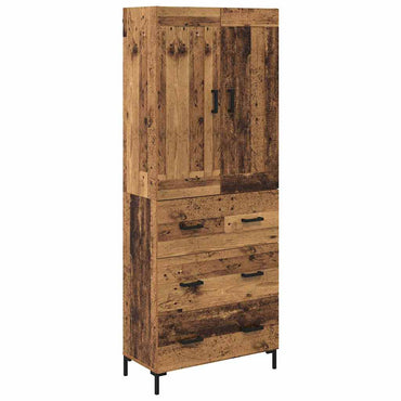 vidaXL Buffet haut avec tiroirs 2 pcs Bois de récupération Bois d'ingénierie