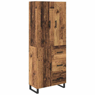 vidaXL Highboard mit Schubladen 2 pcs Altholz 69,5 x 34 x 180 cm