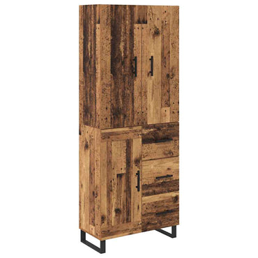 vidaXL Highboard mit Schubladen 2 pcs Altholz 69,5 x 34 x 180 cm