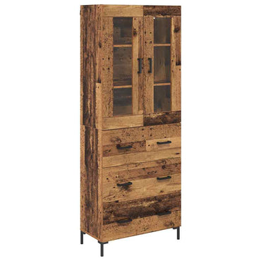 vidaXL Buffet haut avec tiroirs 2 pcs Bois de récupération Bois d'ingénierie