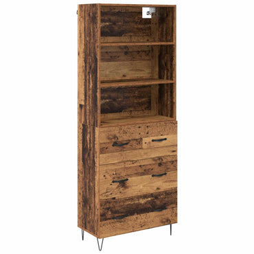 vidaXL Buffet haut avec tiroirs 2 pcs Bois de récupération Bois d'ingénierie