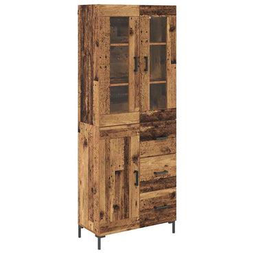 vidaXL Buffet haut avec tiroirs 2 pcs Bois de récupération Bois d'ingénierie