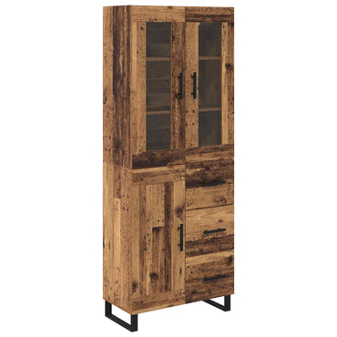 vidaXL Buffet haut avec tiroirs 2 pcs Bois de récupération Bois d'ingénierie