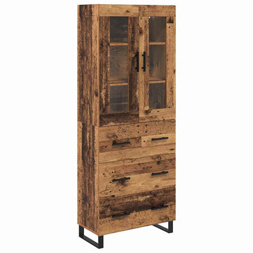 vidaXL Buffet haut avec tiroirs 2 pcs Bois de récupération Bois d'ingénierie