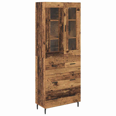 vidaXL Buffet haut avec tiroirs 2 pcs Bois de récupération Bois d'ingénierie