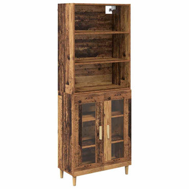 vidaXL Meuble haut en bois de récupération 69,5 x 32,5 x 180 cm, bois d'ingénierie