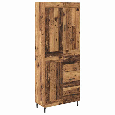 vidaXL Buffet haut avec tiroirs 2 pcs Bois de récupération Bois d'ingénierie