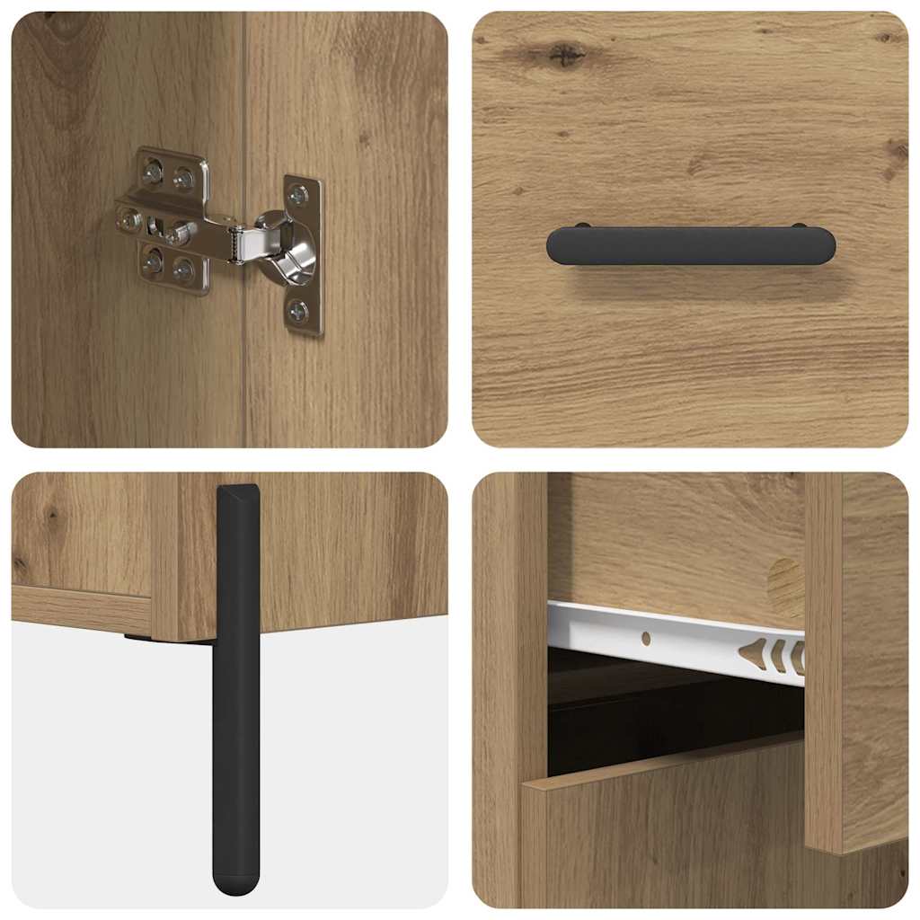 Highboard Artisan-Eiche 69,5 x 34 x 180 cm Holzwerkstoff