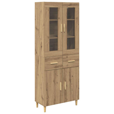 vidaXL Buffet haut chêne artisan 69,5 x 34 x 180 cm bois d'ingénierie