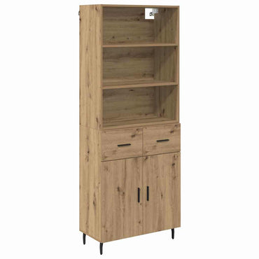 vidaXL Highboard à tiroirs chêne artisan 69,5 x 34 x 180 cm
