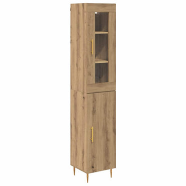 vidaXL Buffet haut 2 pcs Chêne artisan Bois d'ingénierie