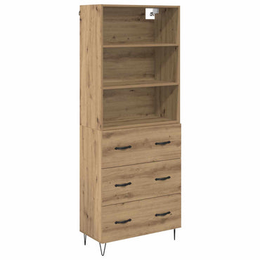 vidaXL Highboard mit Schubladen 2 pcs Artisan-Eiche Holzwerkstoff