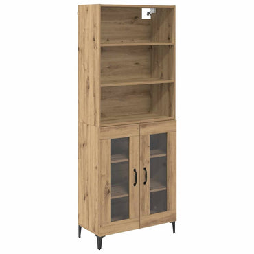 vidaXL Highboard Artisan-Eiche 69,5 x 34 x 180 cm Holzwerkstoff
