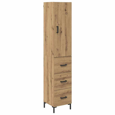 vidaXL Highboard Artisan-Eiche 69,5 x 34 x 180 cm Holzwerkstoff