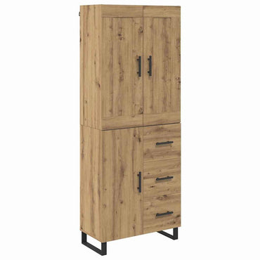 vidaXL Highboard Artisan-Eiche 69,5 x 34 x 180 cm Holzwerkstoff