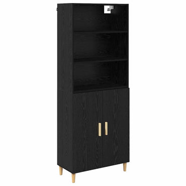 vidaXL Highboard Schwarz Eichen-Optik 69,5 x 32,5 x 180 cm