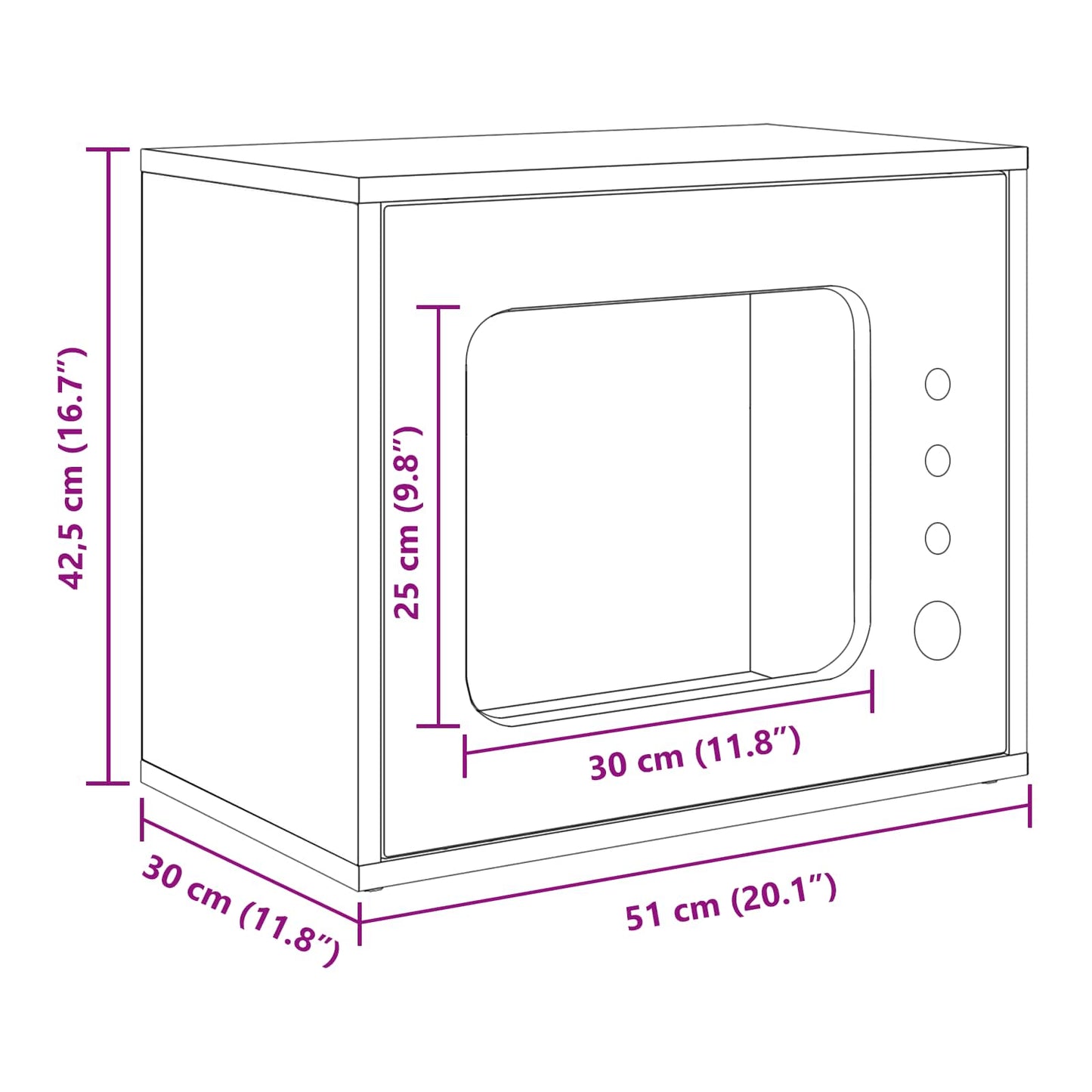 Katzenhaus Altholz 51 x 30 x 42,5 cm Holzwerkstoff