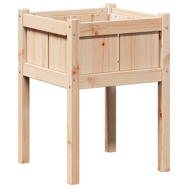 vidaXL Garten-Pflanzgefäß Natur 50 x 50 x 70 cm Massives Kiefernholz