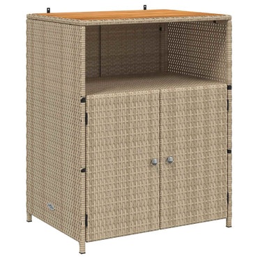 vidaXL Schrank mit Tür Beige 70 x 50 x 87 cm Polyester und Roly Ratten