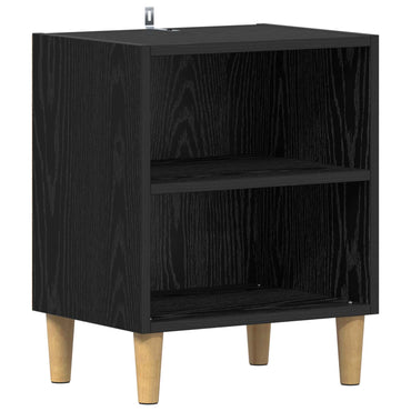 vidaXL Bettschrank Schwarz Eichen-Optik 40 x 30 x 50 cm Holzwerkstoff