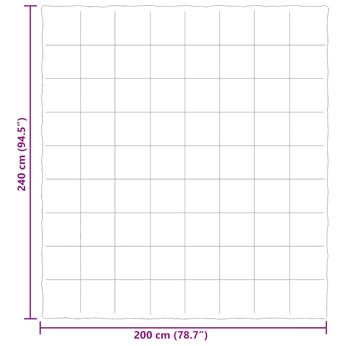 Sommerdecke Gepolstert Hellgrau 200 x 240 cm Mikrofaser