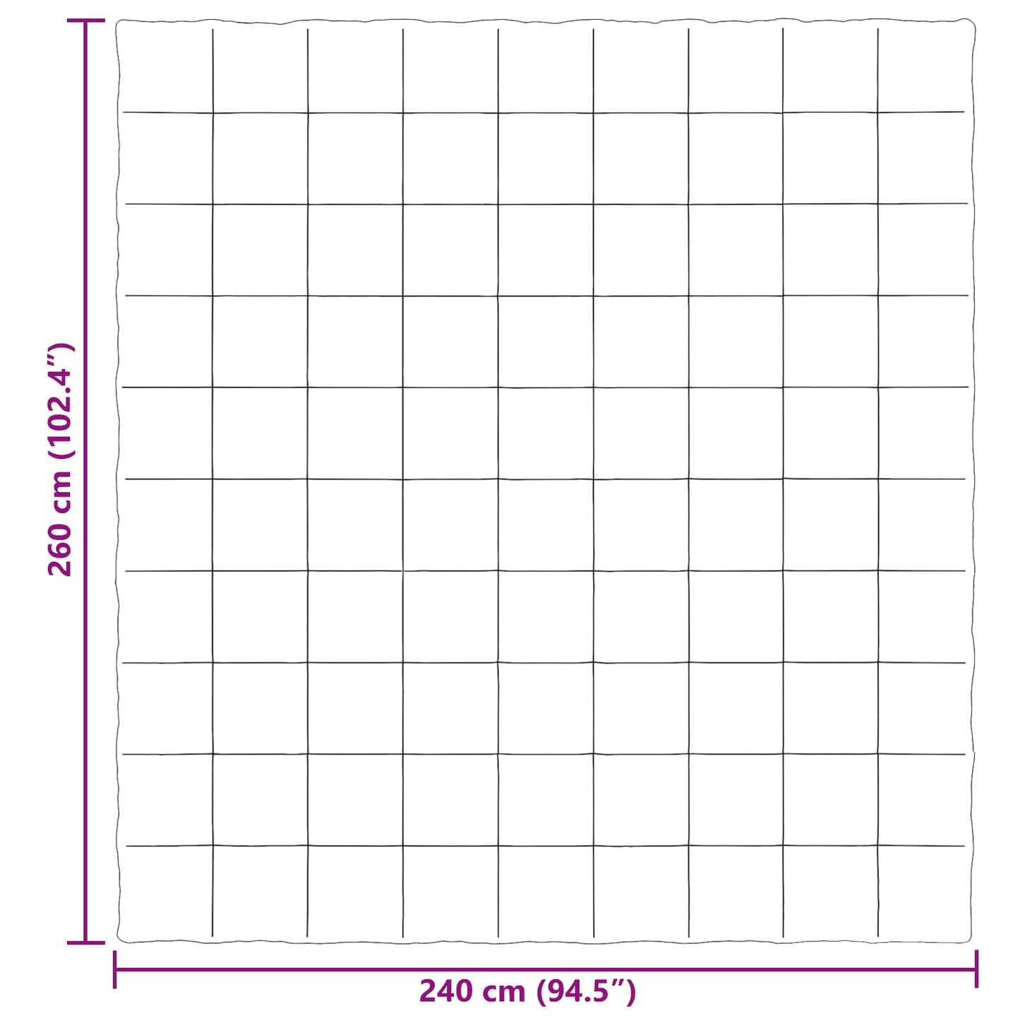 Sommerdecke Gepolstert Grün 240 x 260 cm Mikrofaser