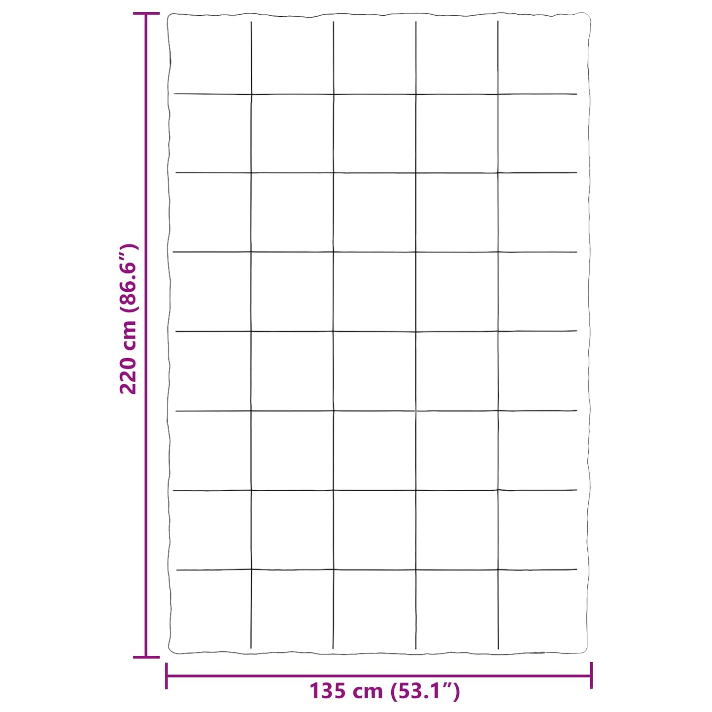 Ganzjahresbettdecke Gepolstert Creme 135 x 220 cm Mikrofaser