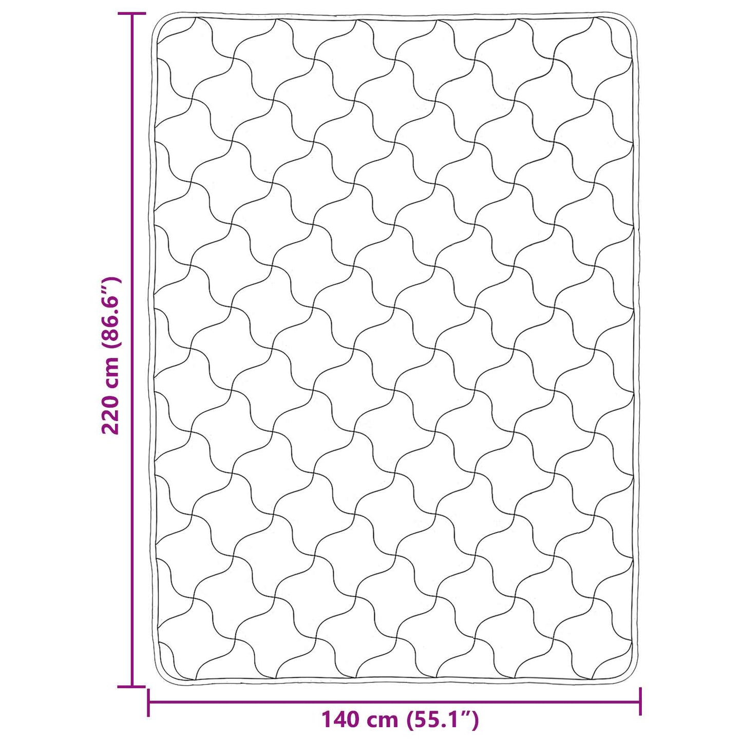 Sommerdecke Hellgrau 140 x 220 cm Mikrofaser und Teddy-Fleece