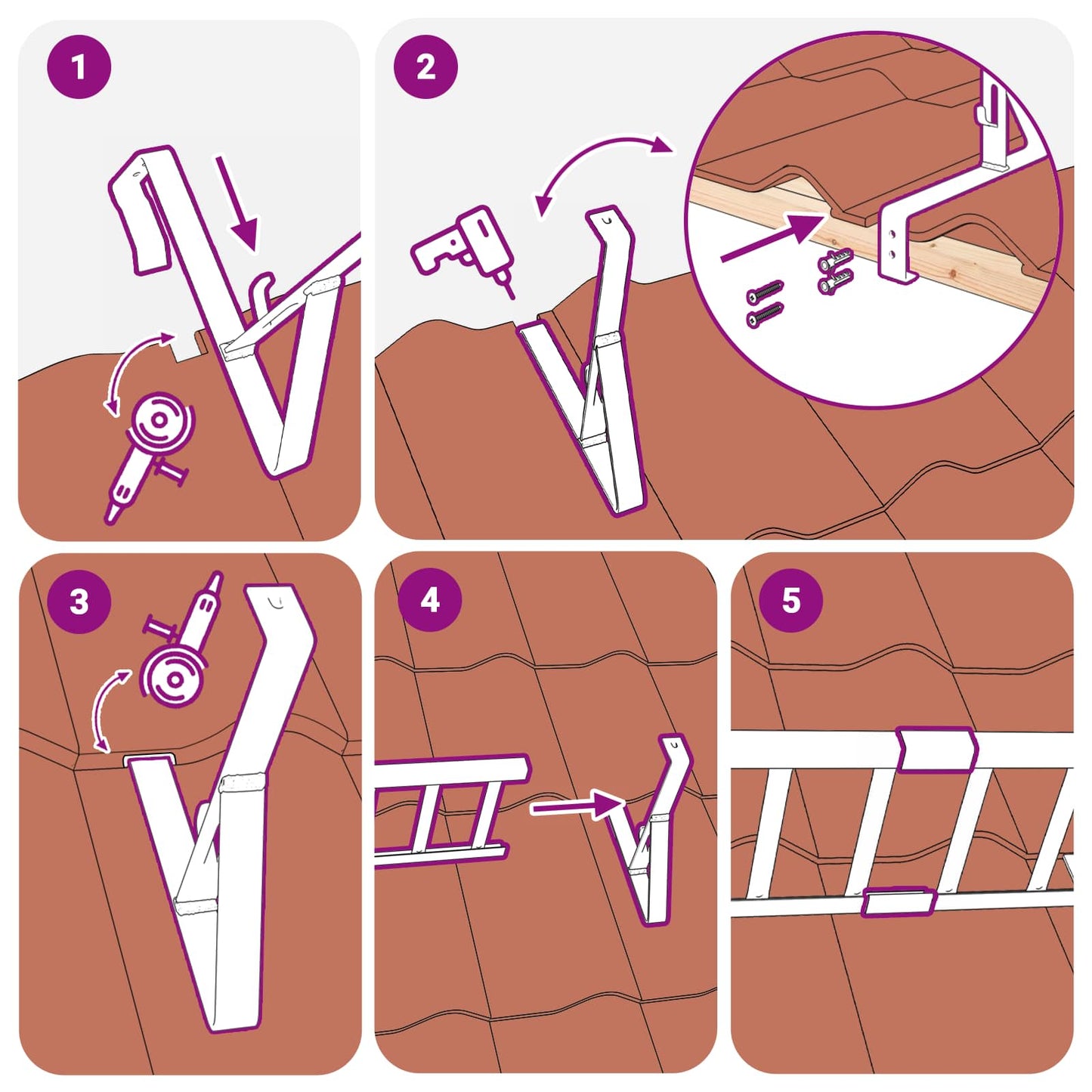 Schneewächter Unterstützung 12 pcs Anthrazit 29,5 x 3 x 34,5 cm
