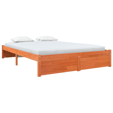 vidaXL Bettrahmen Wachsbraun 160 x 200 cm Massivholz Kiefer