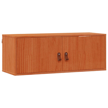 vidaXL Wandschrank mit Regal mit Tür 2 pcs Wachsbraun 80 x 30 x 30 cm