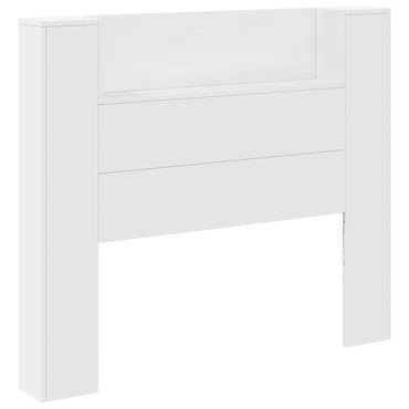 vidaXL Kopfteil mit Regal Weiß 120 x 16,5 x 103,5 cm Holzwerkstoff