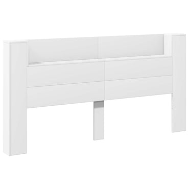 vidaXL Kopfteil mit Regal Weiß 200 x 16,5 x 103,5 cm Holzwerkstoff