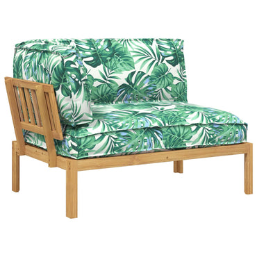 vidaXL Canapé motif feuilles 131,5 x 92 x 69 cm bois d'acacia massif