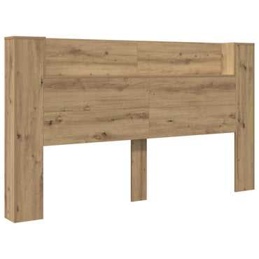 vidaXL Armoire de tête de lit avec LED Chêne artisanal Bois d'ingénierie