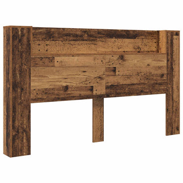 vidaXL Kopfteil-Schrank mit LED Altholz 180 x 16,5 x 103,5 cm