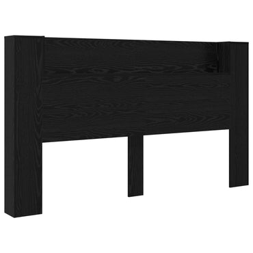 vidaXL Kopfteil-Schrank mit LED Schwarze Eiche 180 x 16,5 x 103,5 cm