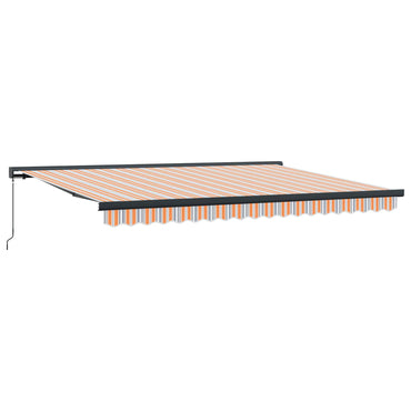 vidaXL Einziehbare Markise Orange und Grau 400 x 300 cm