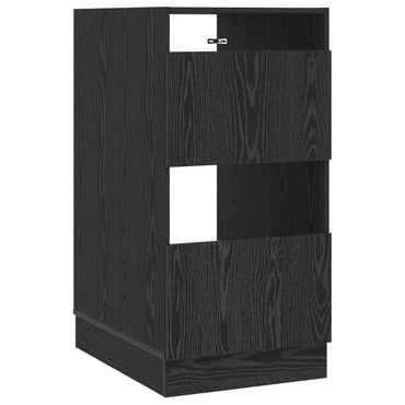 vidaXL Wäscheschrank mit Tür Schwarz Eichen-Optik 50 x 68 x 102 cm