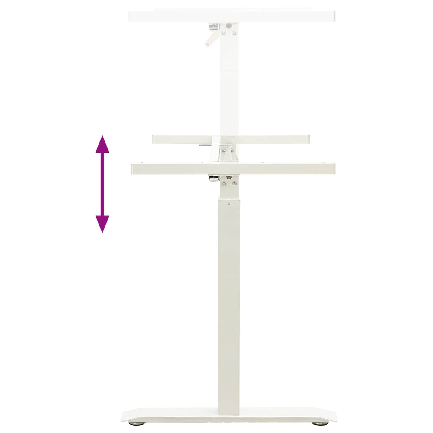 Schreibtisch Weiß und Hellbraun 140 x 60 cm Massivholz Eiche