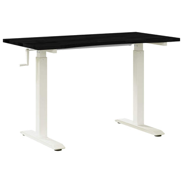 vidaXL Schreibtisch Weiß und Dunkelbraun 120 x 60 cm Massivholz Eiche