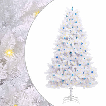 vidaXL Künstlicher klappbarer Weihnachtsbaum Weiß 300 cm PVC und Stahl