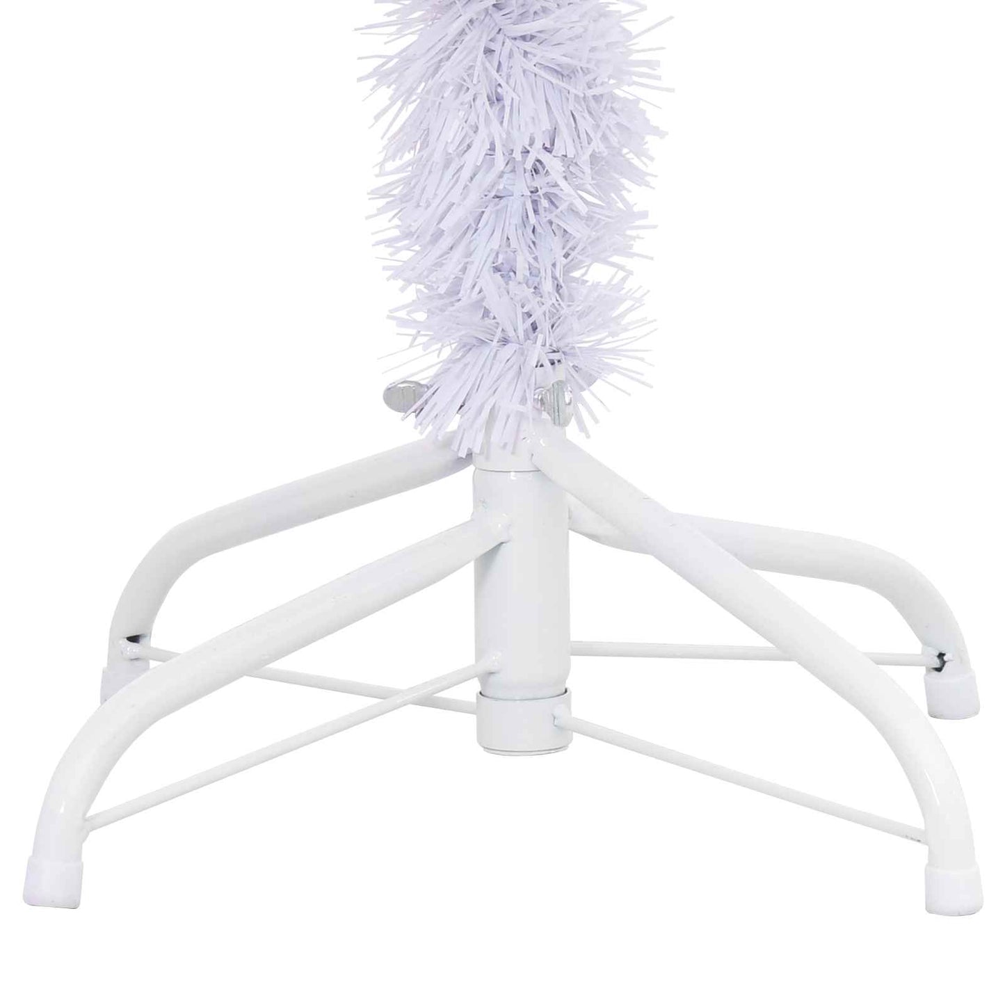 vidaXL Künstlicher Weihnachtsbaum Weiß 150 cm PVC und Stahl