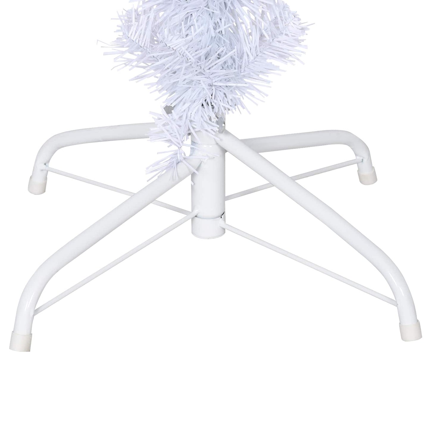 vidaXL Künstlicher Weihnachtsbaum Weiß 120 cm PVC und Stahl