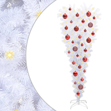 vidaXL Künstlicher Weihnachtsbaum Weiß 120 cm PVC und Stahl